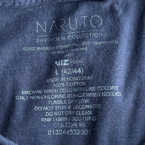 Naruto Shirt Mens Large Black Short Sleeve Graphic Print Anime - Picture 4 of 6